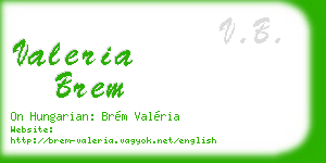 valeria brem business card